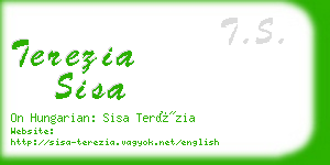 terezia sisa business card